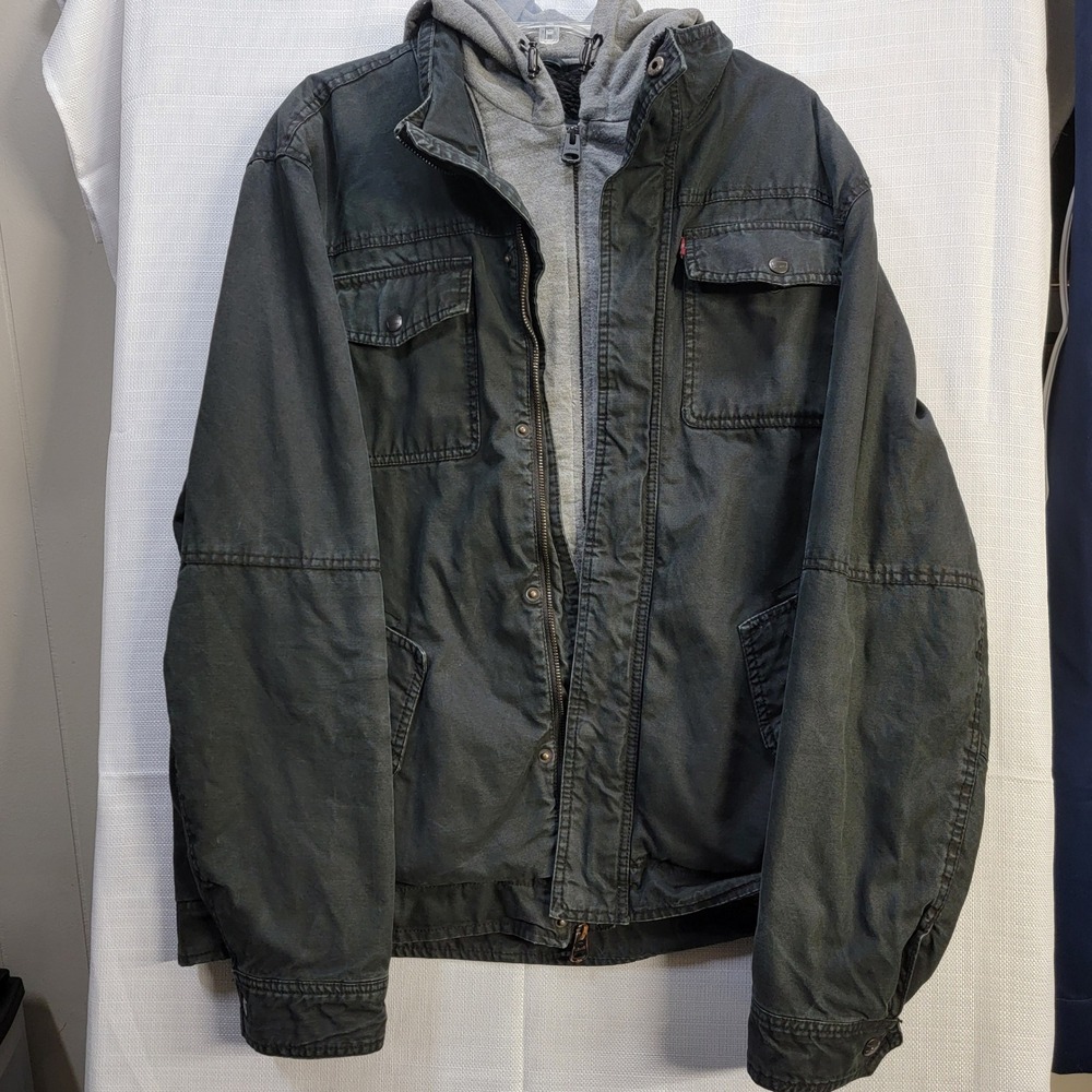 Levi's Retro Men's Sherpa-Lined Hooded Canvas Field Jacket